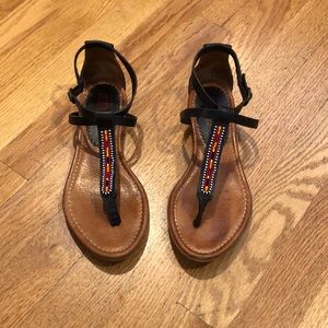 Black beaded Pikolinos sandals